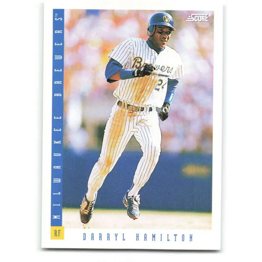 1993 Score #118 Darryl Hamilton NM-MT Milwaukee Brewers Baseball Card Image 1