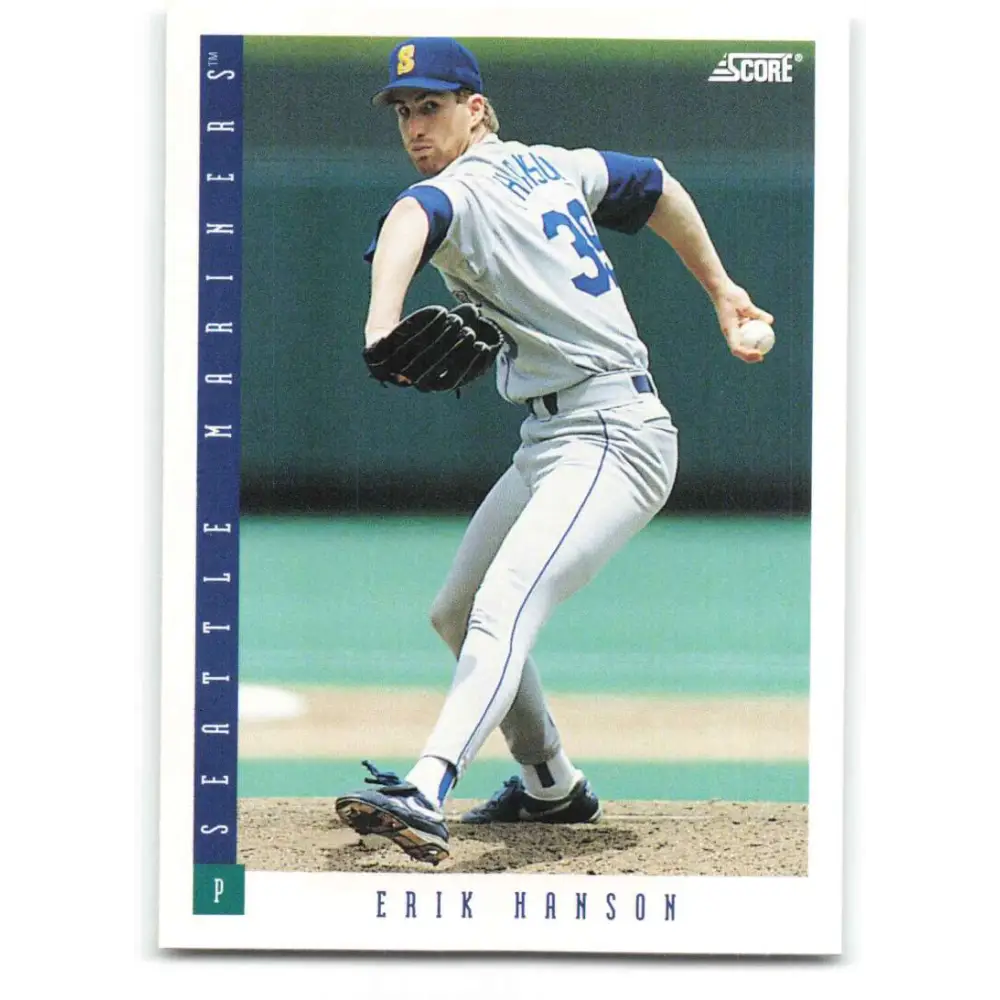 1993 Score #136 Erik Hanson NM-MT Seattle Mariners Baseball Card Image 1