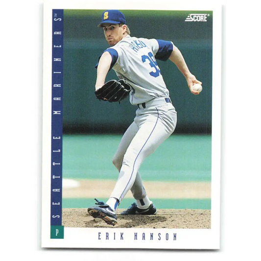 1993 Score #136 Erik Hanson NM-MT Seattle Mariners Baseball Card Image 1