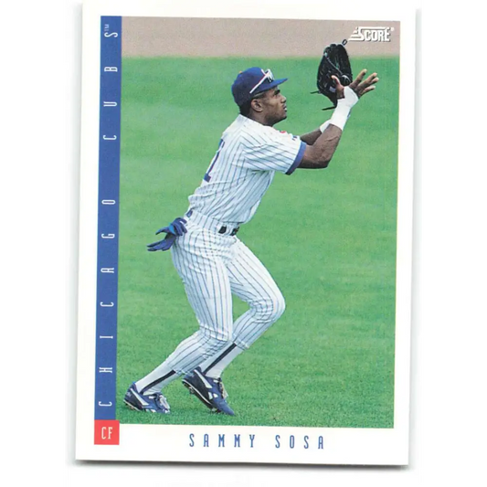1993 Score #143 Sammy Sosa NM-MT Chicago Cubs Baseball Card Image 1