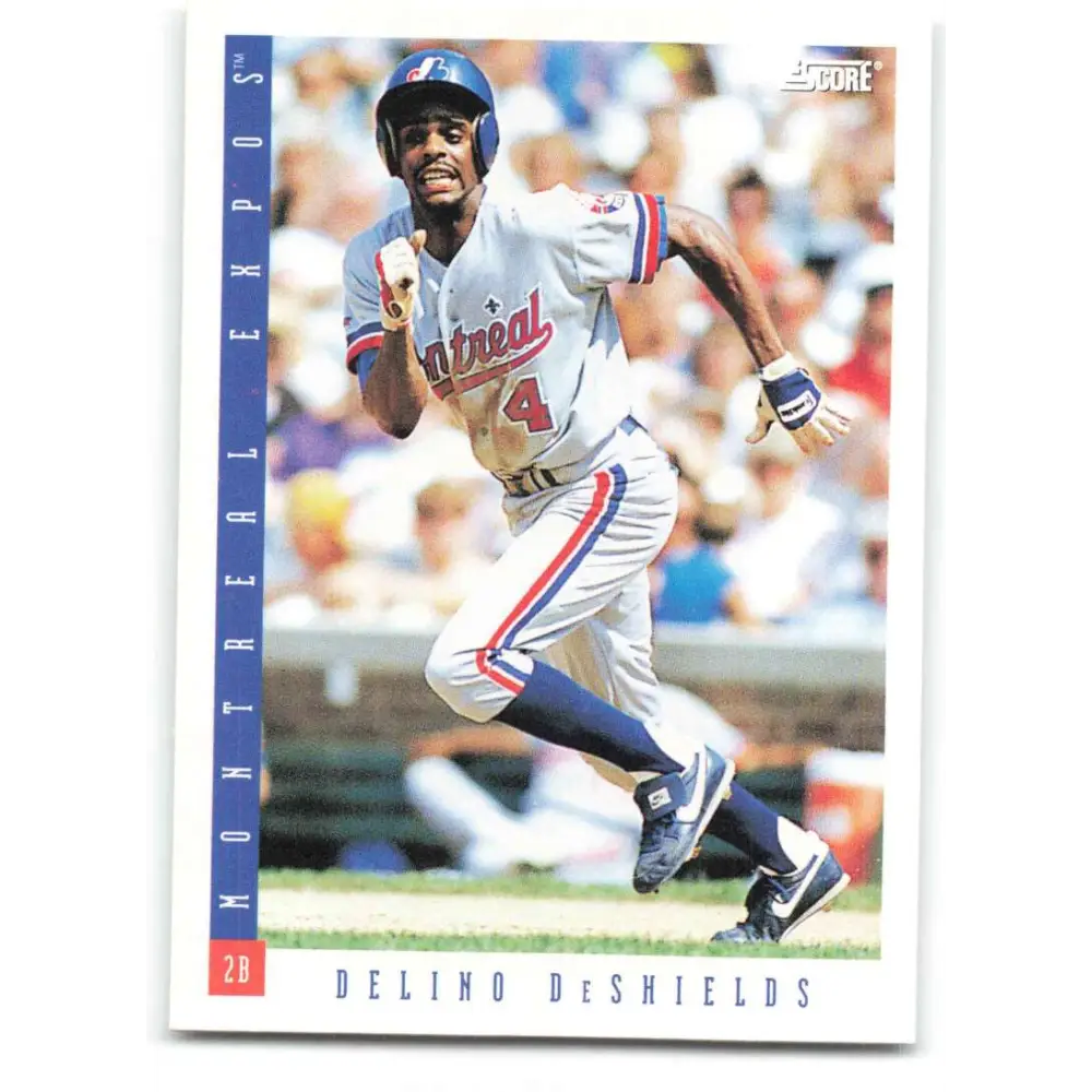 1993 Score #145 Delino DeShields NM-MT Montreal Expos Baseball Card Image 1