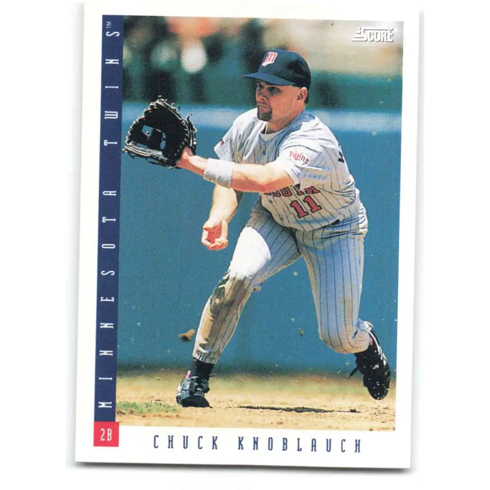 1993 Score #148 Chuck Knoblauch NM-MT Minnesota Twins Baseball Card Image 1