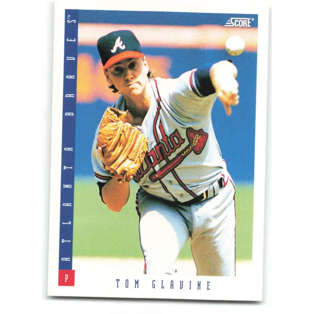1993 Score #15 Tom Glavine NM-MT Atlanta Braves Baseball Card Image 1