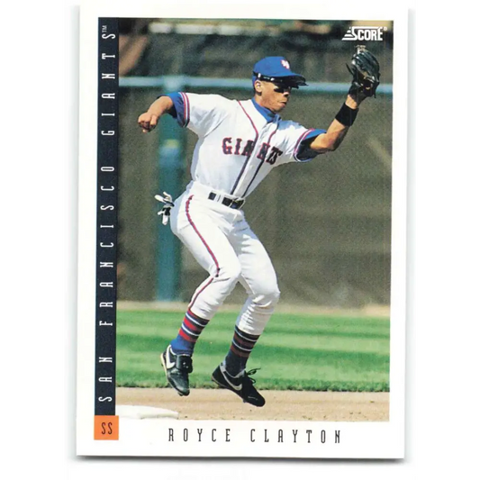 1993 Score #157 Royce Clayton NM-MT San Francisco Giants Baseball Card Image 1