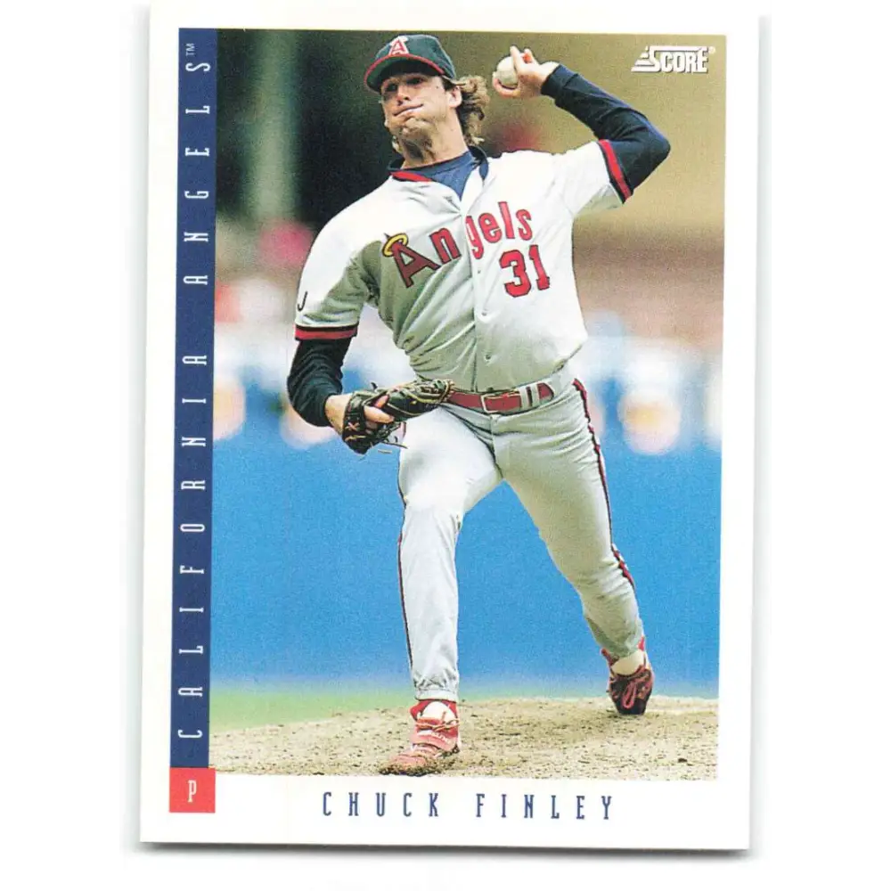 1993 Score #158 Chuck Finley NM-MT California Angels Baseball Card Image 1