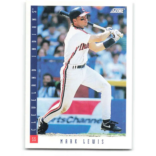 1993 Score #164 Mark Lewis NM-MT Cleveland Indians Baseball Card Image 1