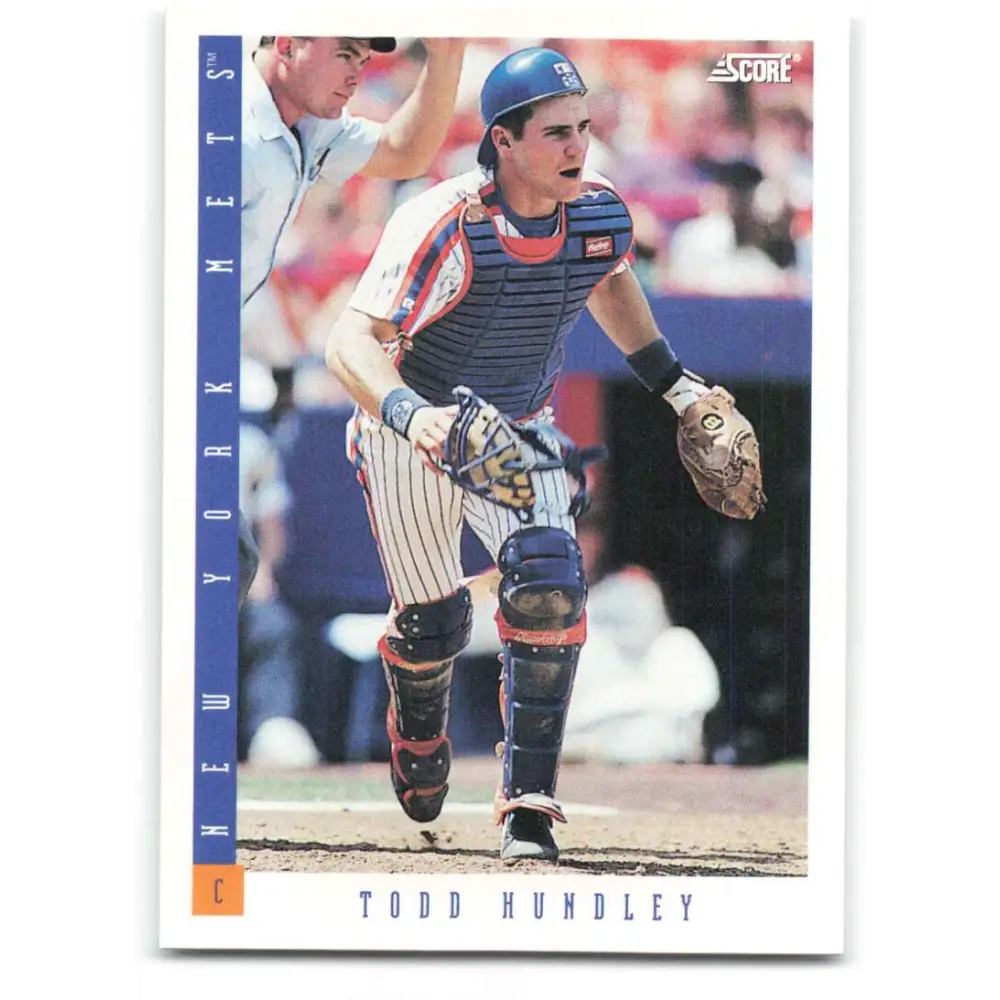 1993 Score #167 Todd Hundley NM-MT New York Mets Baseball Card Image 1