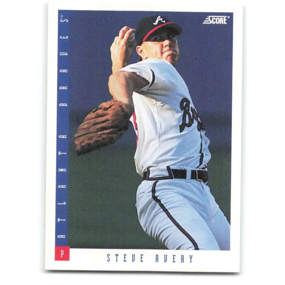 1993 Score #169 Steve Avery NM-MT Atlanta Braves Baseball Card Image 1