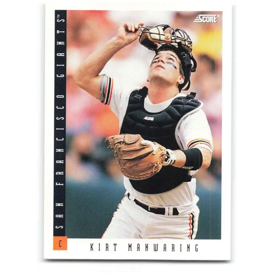 1993 Score #179 Kirt Manwaring NM-MT San Francisco Giants Baseball Card Image 1
