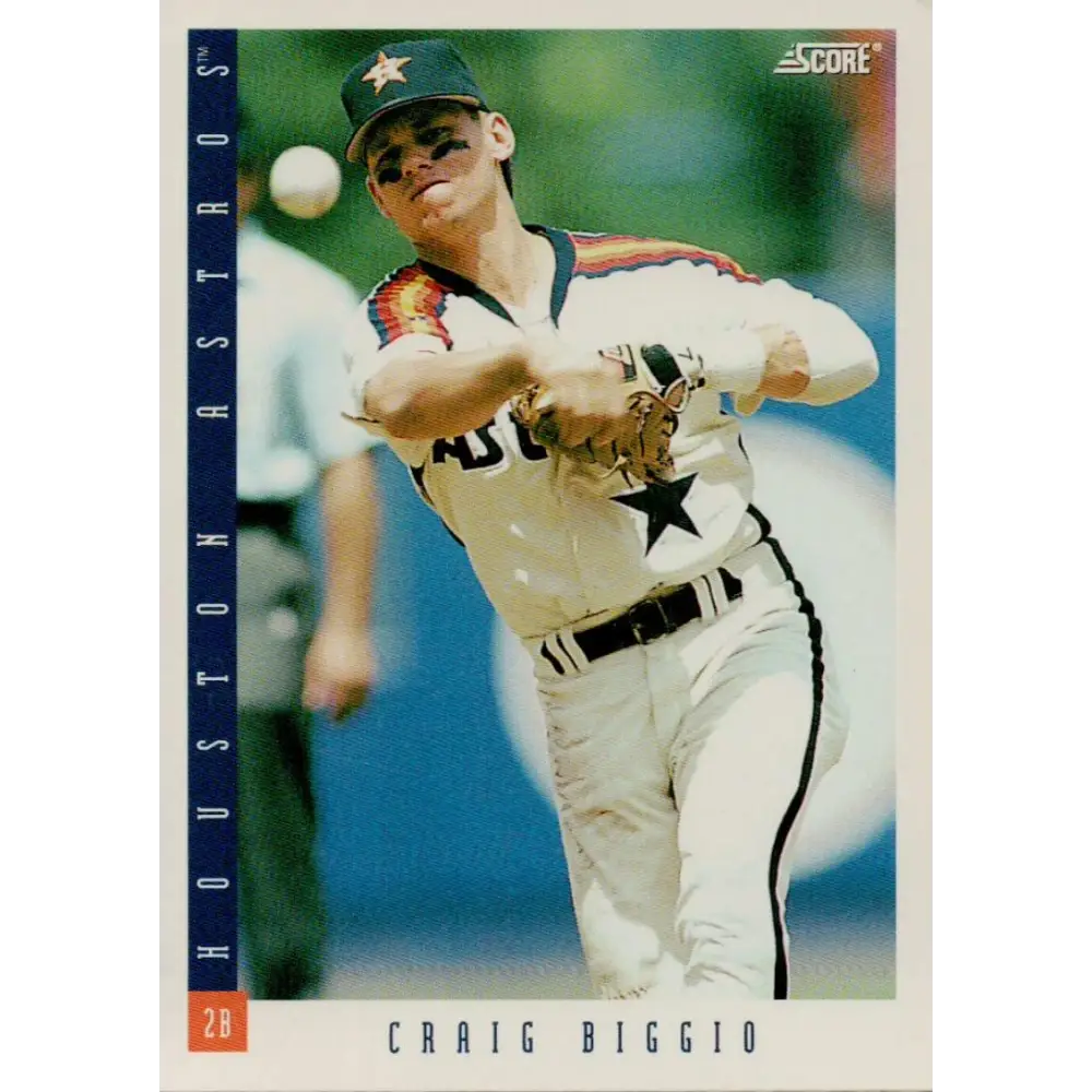 1993 Score #18 Craig Biggio NM-MT Houston Astros Baseball Card Image 1