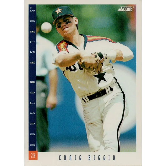1993 Score #18 Craig Biggio NM-MT Houston Astros Baseball Card Image 1