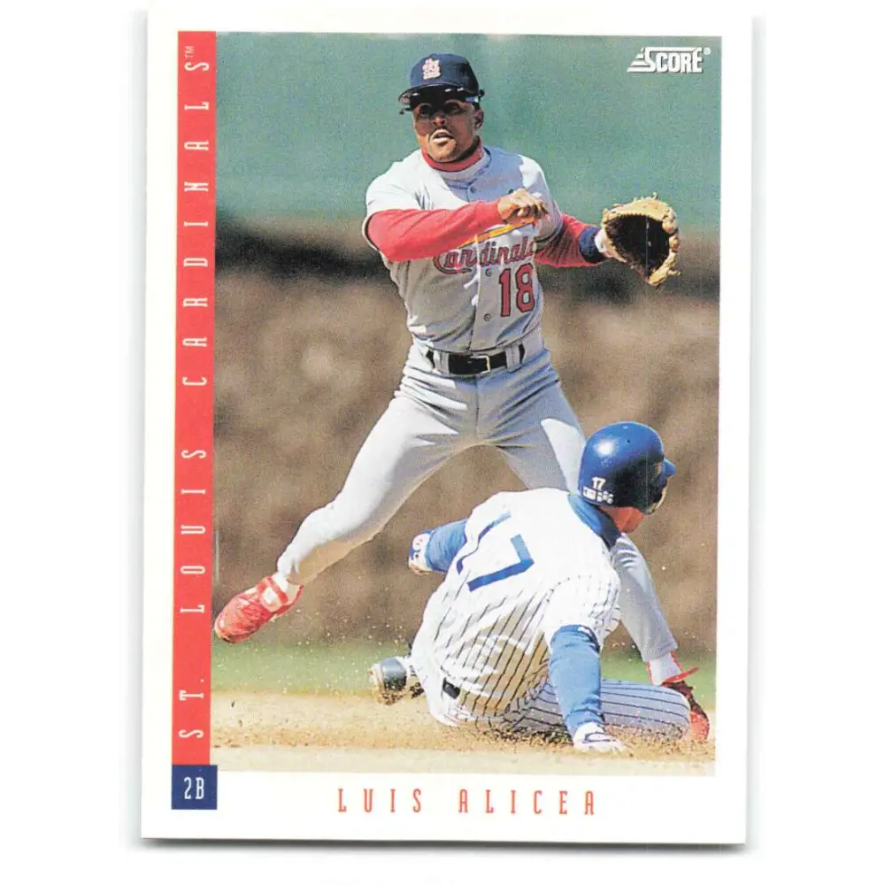 1993 Score #183 Luis Alicea NM-MT St. Louis Cardinals Baseball Card Image 1