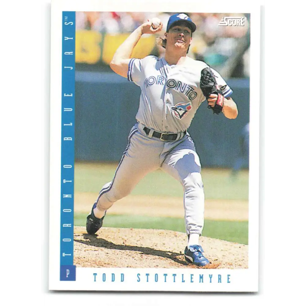 1993 Score #186 Todd Stottlemyre NM-MT Toronto Blue Jays Baseball Card Image 1