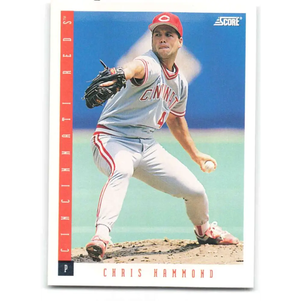1993 Score #195 Chris Hammond NM-MT Cincinnati Reds Baseball Card Image 1