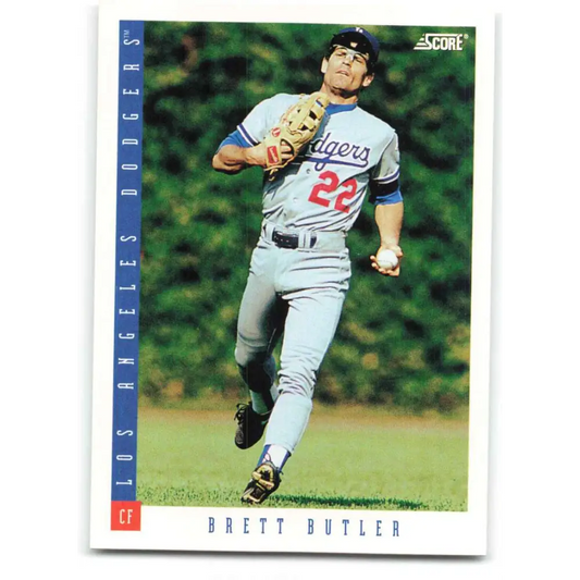 1993 Score #20 Brett Butler NM-MT Los Angeles Dodgers Baseball Card Image 1