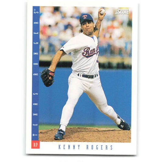 1993 Score #204 Kenny Rogers NM-MT Texas Rangers Baseball Card Image 1