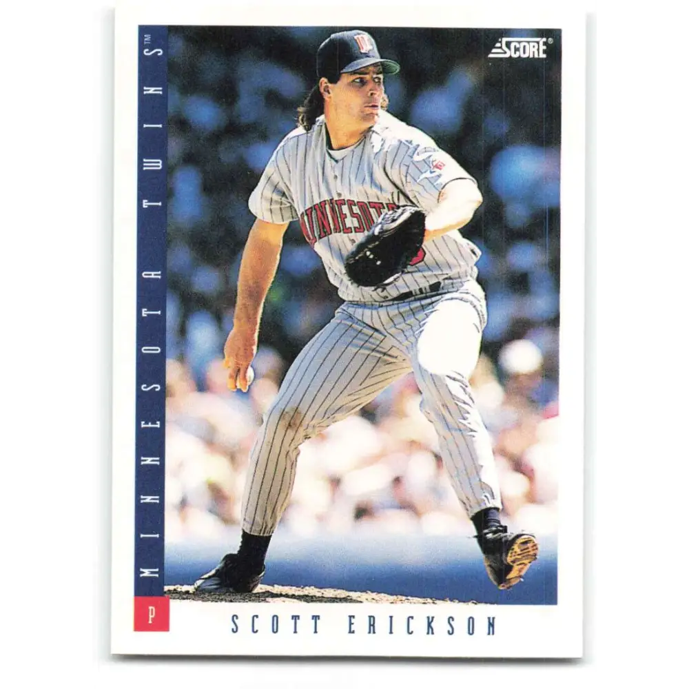 1993 Score #206 Scott Erickson NM-MT Minnesota Twins Baseball Card Image 1