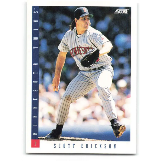 1993 Score #206 Scott Erickson NM-MT Minnesota Twins Baseball Card Image 1