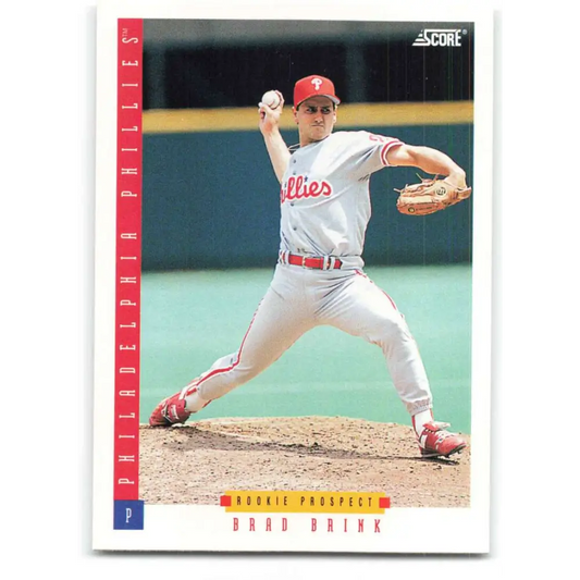 1993 Score #224 Brad Brink NM-MT Philadelphia Phillies Baseball Card Image 1