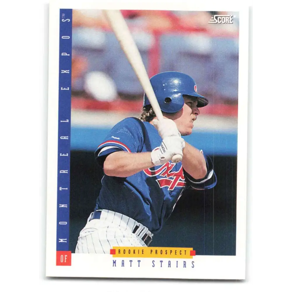 1993 Score #232 Matt Stairs NM-MT Montreal Expos Baseball Card Image 1