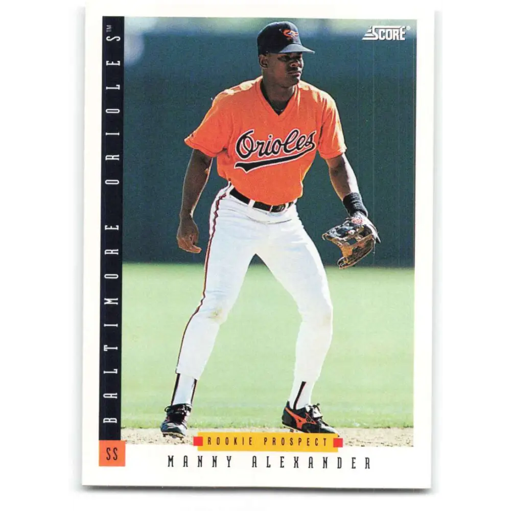 1993 Score #234 Manny Alexander NM-MT Baltimore Orioles Baseball Card Image 1