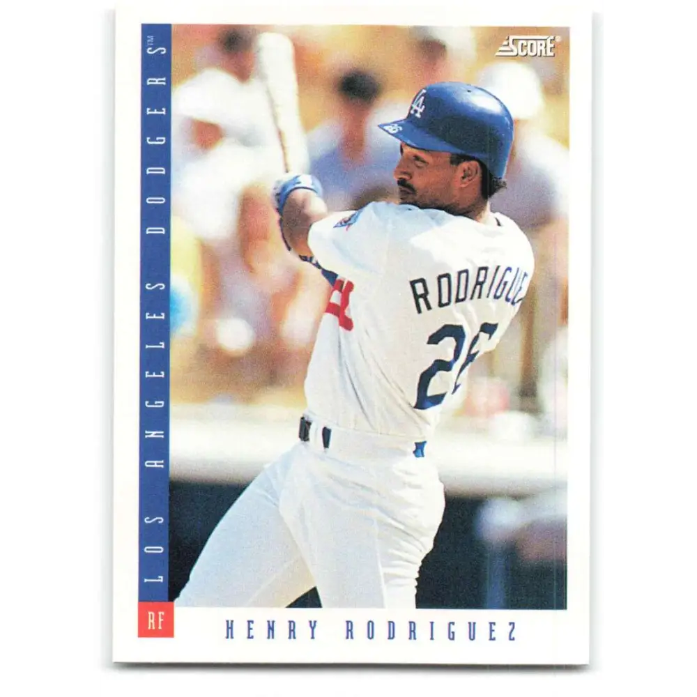 1993 Score #244 Henry Rodriguez NM-MT Los Angeles Dodgers Baseball Card Image 1
