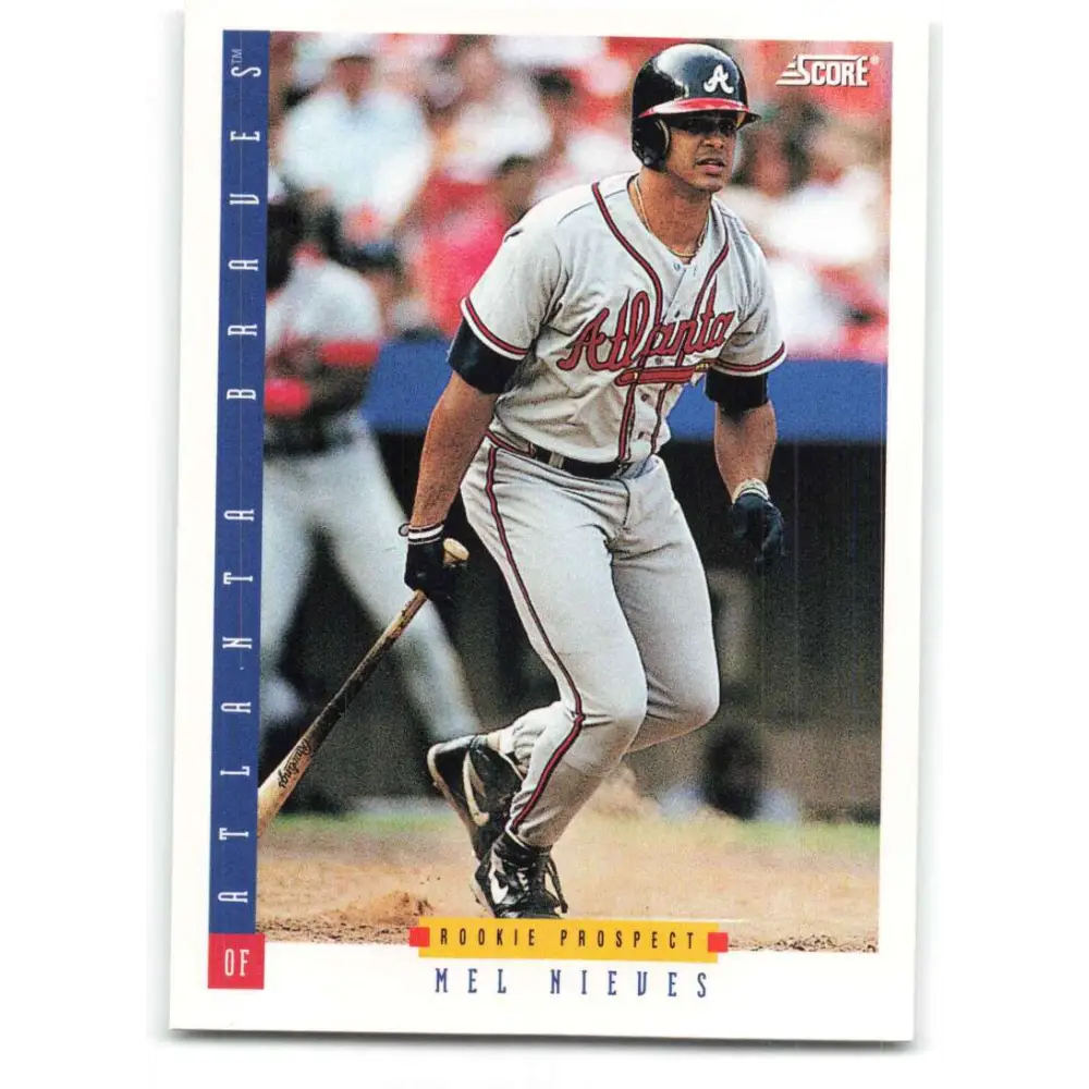 1993 Score #248 Melvin Nieves NM-MT Atlanta Braves Baseball Card Image 1