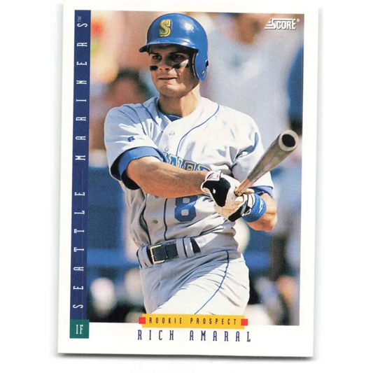 1993 Score #249 Rich Amaral NM-MT Seattle Mariners Baseball Card Image 1