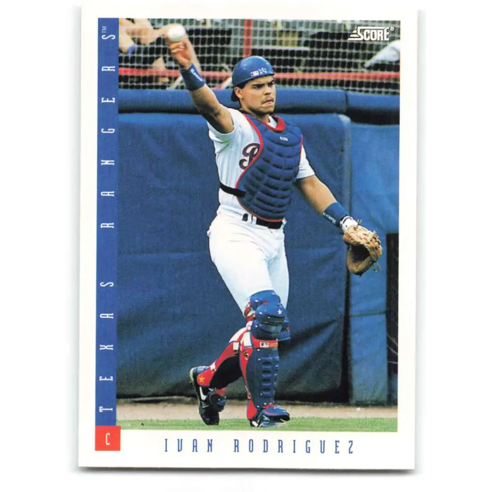 1993 Score #25 Ivan Rodriguez NM-MT Texas Rangers Baseball Card Image 1