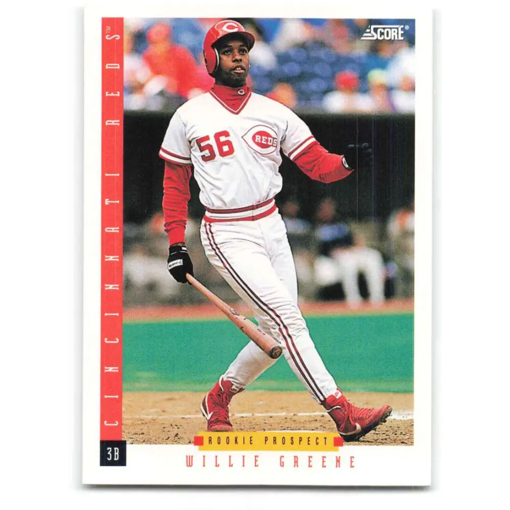 1993 Score #250 Willie Greene NM-MT Cincinnati Reds Baseball Card Image 1