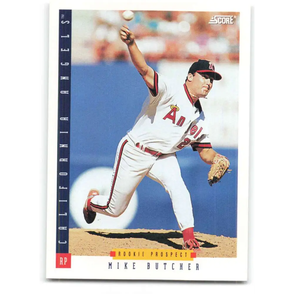 1993 Score #277 Mike Butcher NM-MT California Angels Baseball Card Image 1