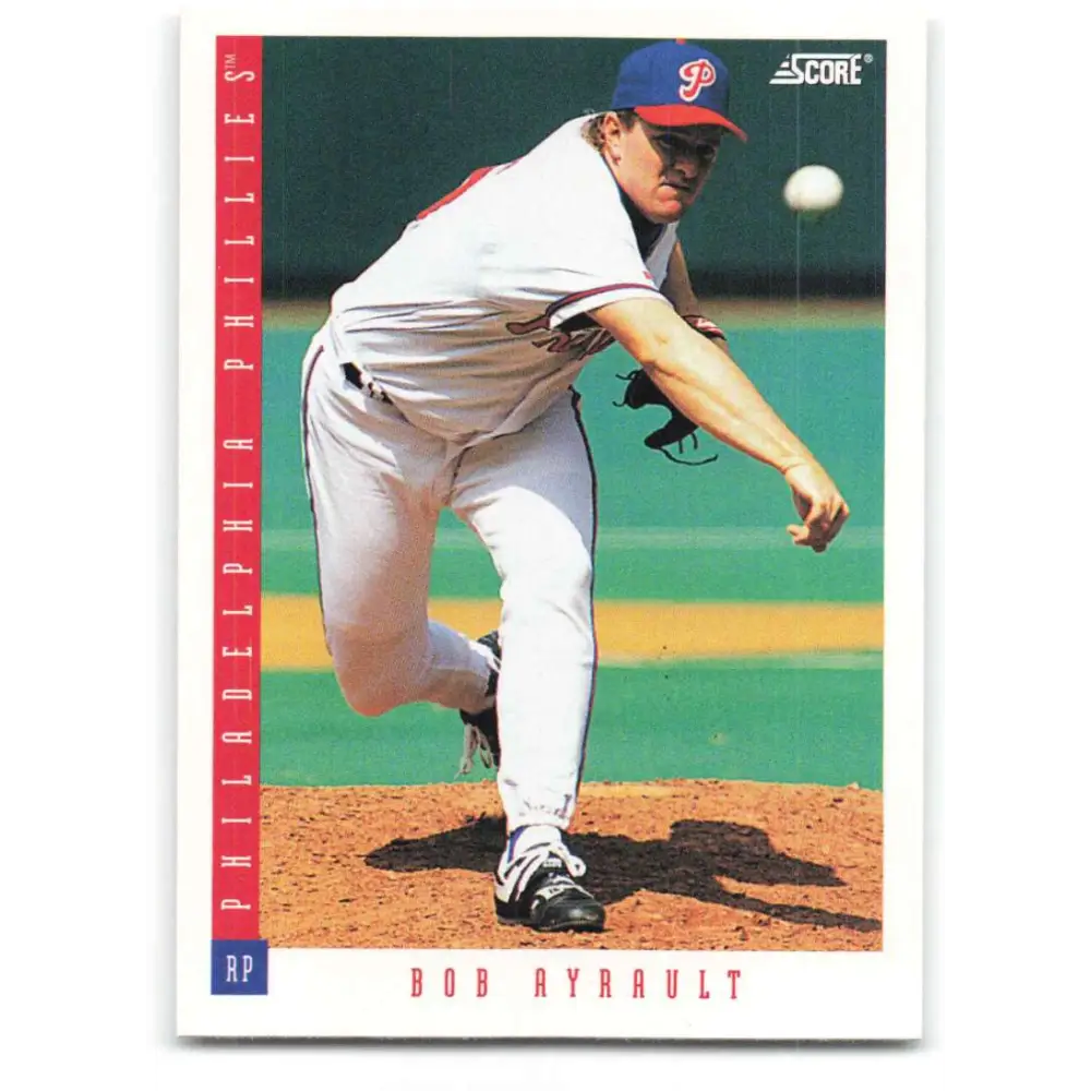 1993 Score #289 Bob Ayrault NM-MT Philadelphia Phillies Baseball Card Image 1