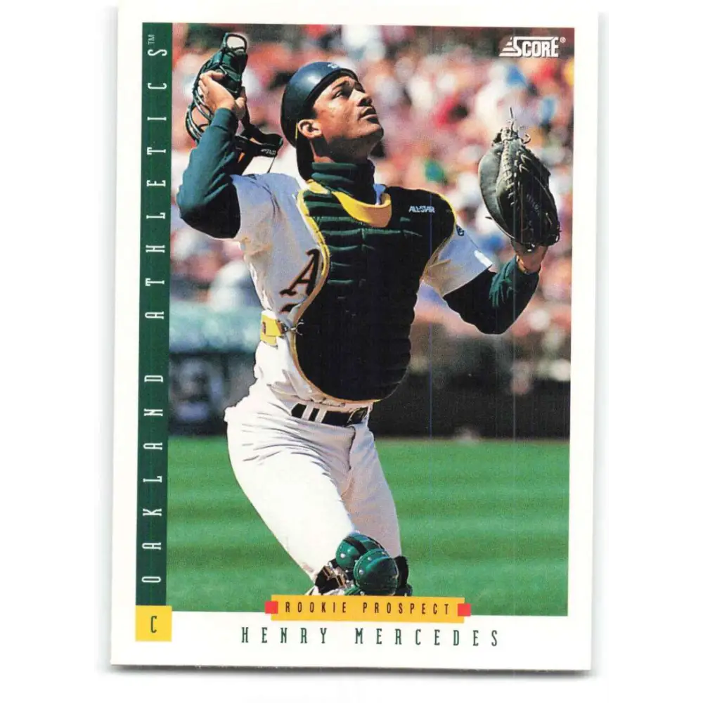 1993 Score #290 Henry Mercedes NM-MT Oakland Athletics Baseball Card Image 1