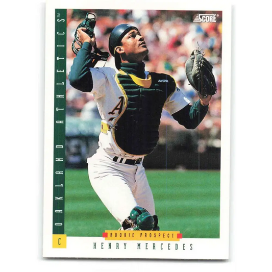 1993 Score #290 Henry Mercedes NM-MT Oakland Athletics Baseball Card Image 1