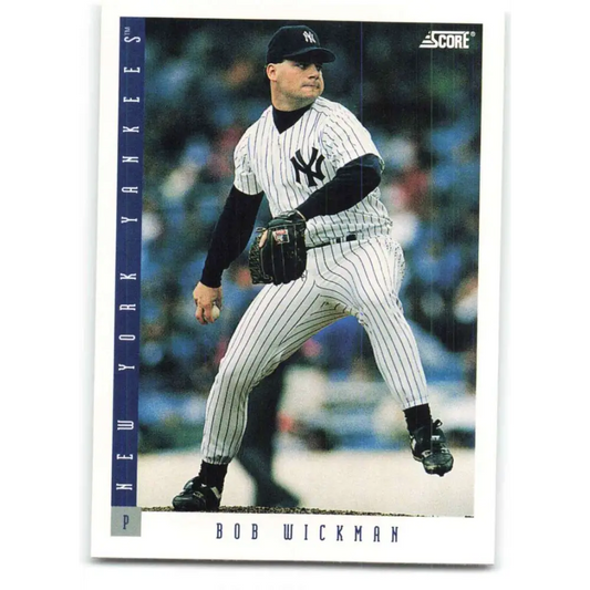 1993 Score #291 Bob Wickman NM-MT New York Yankees Baseball Card Image 1