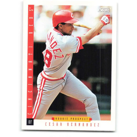 1993 Score #302 Cesar Hernandez NM-MT Cincinnati Reds Baseball Card Image 1