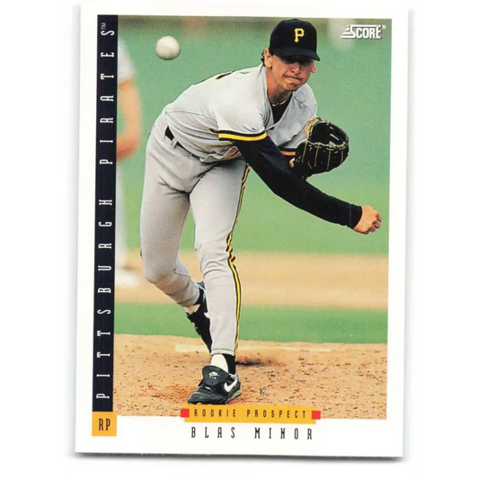 1993 Score #304 Blas Minor NM-MT Pittsburgh Pirates Baseball Card Image 1