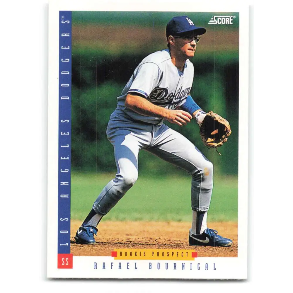 1993 Score #307 Rafael Bournigal NM-MT RC Rookie Los Angeles Dodgers Baseball Card Image 1