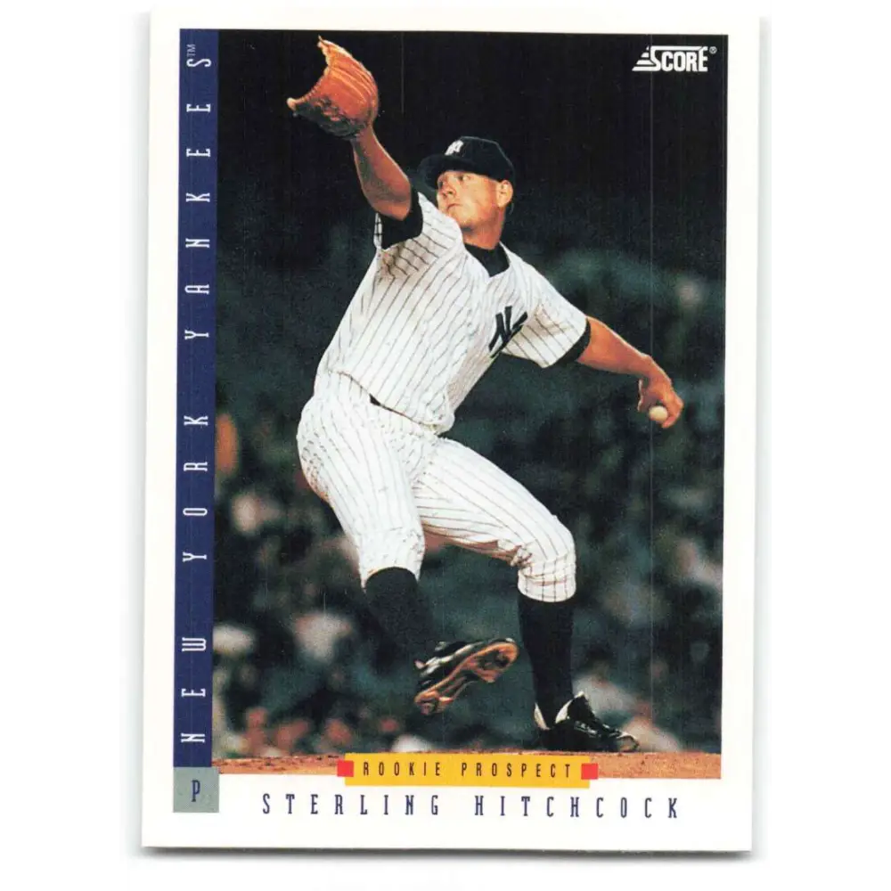 1993 Score #311 Sterling Hitchcock NM-MT RC Rookie New York Yankees Baseball Card Image 1