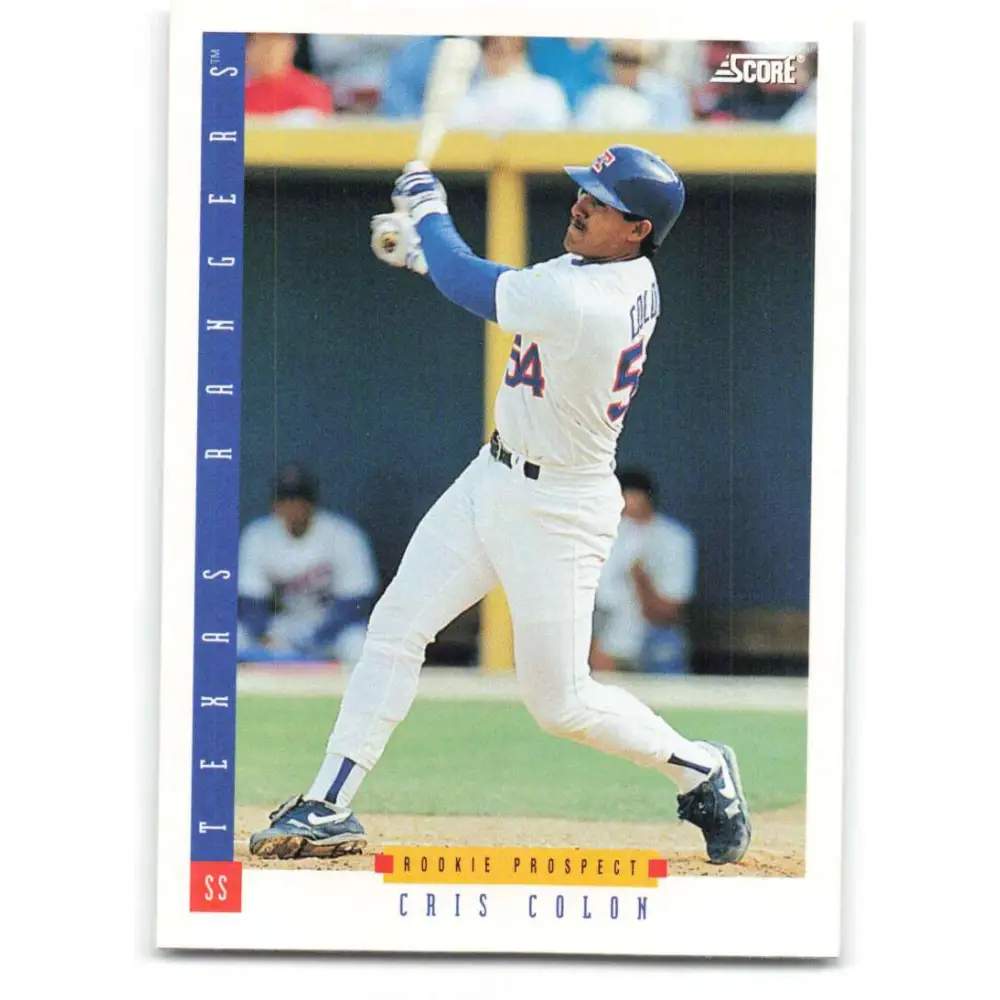 1993 Score #314 Cris Colon NM-MT Texas Rangers Baseball Card Image 1