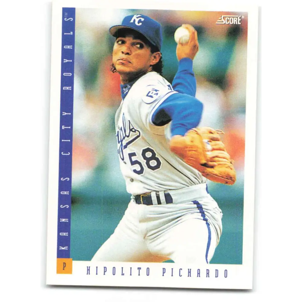 1993 Score #336 Hipolito Pichardo NM-MT Kansas City Royals Baseball Card Image 1