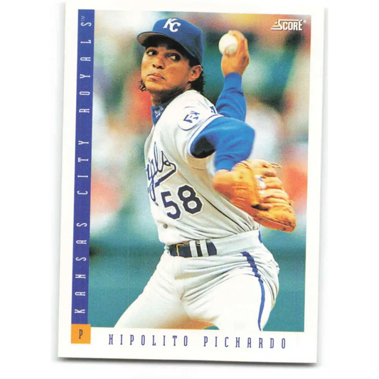 1993 Score #336 Hipolito Pichardo NM-MT Kansas City Royals Baseball Card Image 1