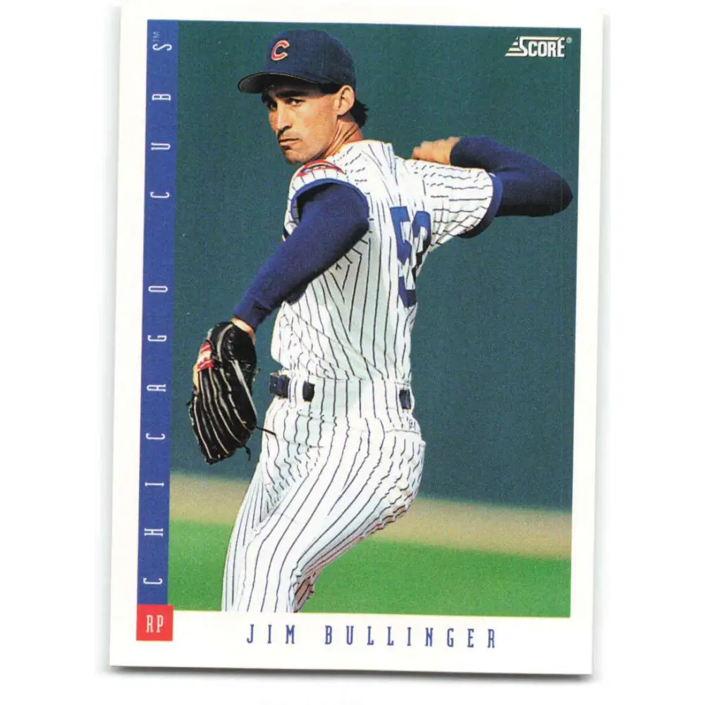 1993 Score #339 Jim Bullinger NM-MT Chicago Cubs Baseball Card Image 1