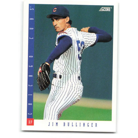 1993 Score #339 Jim Bullinger NM-MT Chicago Cubs Baseball Card Image 1