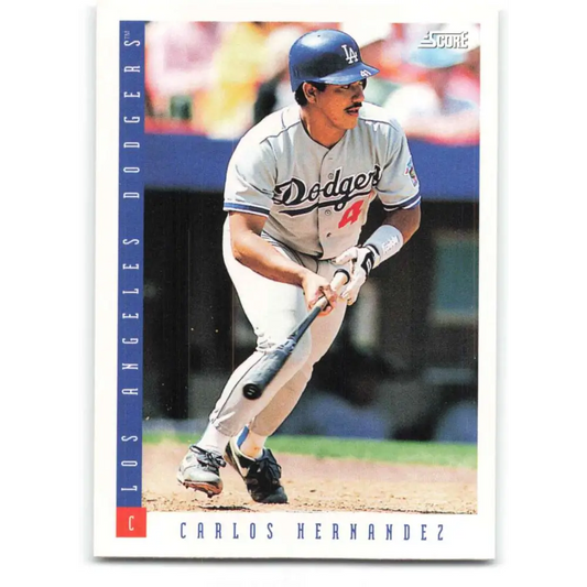 1993 Score #348 Carlos Hernandez NM-MT Los Angeles Dodgers Baseball Card Image 1