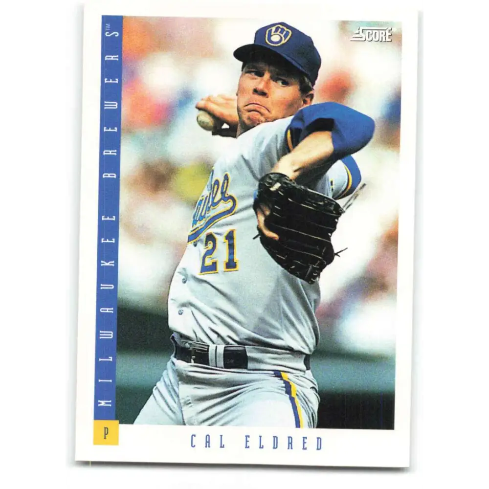 1993 Score #368 Cal Eldred NM-MT Milwaukee Brewers Baseball Card Image 1
