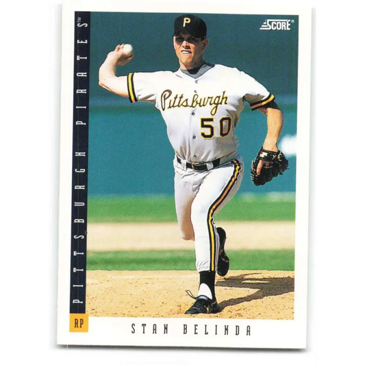 1993 Score #369 Stan Belinda NM-MT Pittsburgh Pirates Baseball Card Image 1