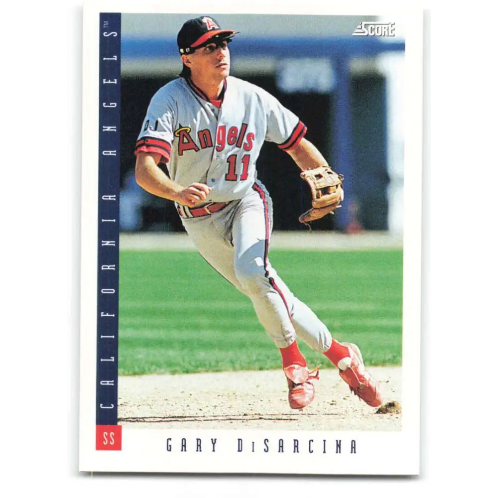 1993 Score #374 Gary DiSarcina NM-MT California Angels Baseball Card Image 1