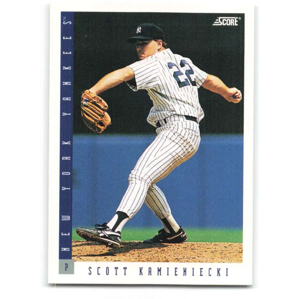1993 Score #377 Scott Kamieniecki NM-MT New York Yankees Baseball Card Image 1