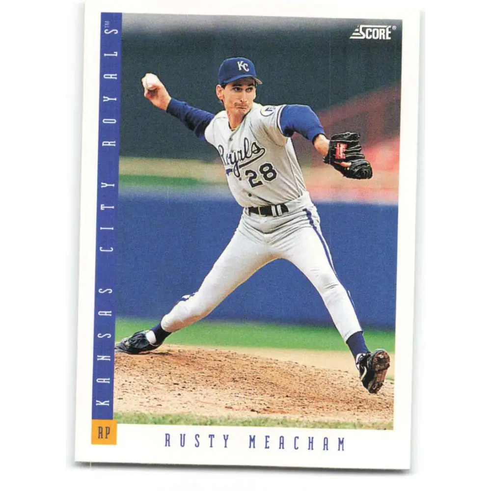 1993 Score #378 Rusty Meacham NM-MT Kansas City Royals Baseball Card Image 1